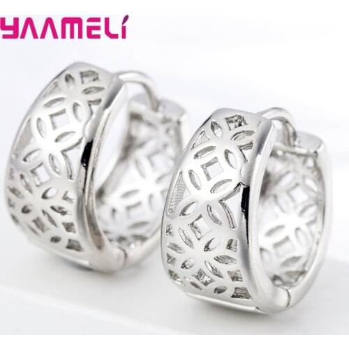Hot Sale Punk Gold/Silver Circle Hoop Earrings Hollow Design Brincos Brand Loop Earrings for Women Jewelry