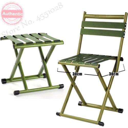 Camouflage Thick Folding Stool Adult Small Metallic Stools Portable Folded Chair Mazar Outdoor Fishing Chairs bearing 80kg