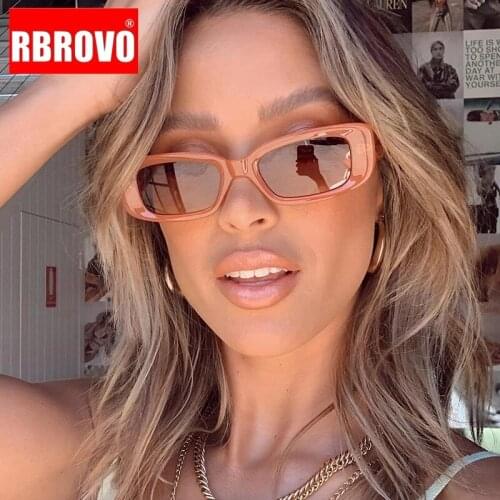 RBROVO Retro Sunglasses Women 2021 Rimless Vintage Sunglasses Women Brand Designer Glasses For Women Mirror Oculos De Sol UV400