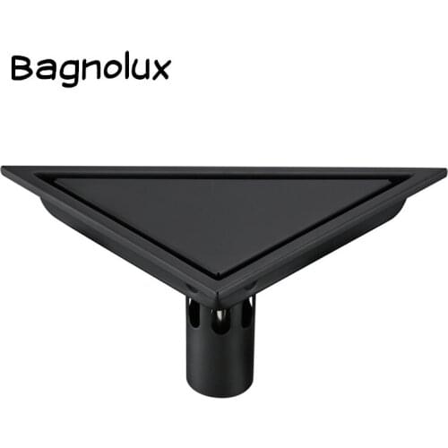 Vidric Modern Stainless steel Bathroom Tile Invisible Shower Triangle Floor Drain Cover Hair Shower Catcher Clean Strainer Matte