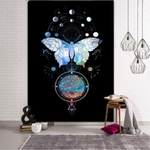 Psychedelic scene home decoration tapestry Hippie Bohemian decoration Mandala tapestry beach mat bedroom wall hanging