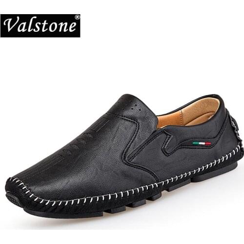 Valstone Hot Sale Men Loafers Plus Size Outdoor Quality Soft Fashion Slip-on Casual Breathable Flats Male Driving Shoes 2021 New