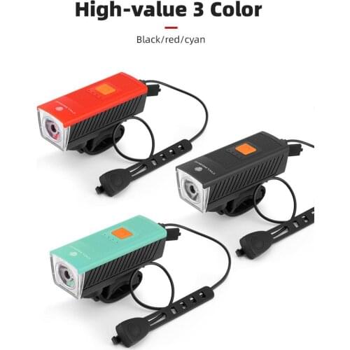 Bicycle Bike Bell Cycling Flashlight 1000mah Electric Horn Waterproof Usb Charging Loud Alarm Scooter Accessories