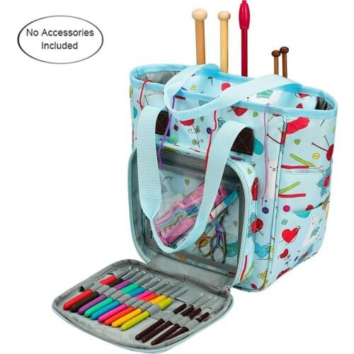 Crochet Bag For Yarn Knitting Needle Bag New Arrival Print Bag Knitting Needle Organizer Sewing Organizer Bag DIY Holder Knitted
