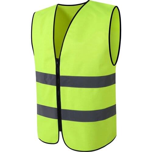 10pcs Highlight Reflective Straps Vest Running Riding Clothing Vest Safety Vest Elastic Band Zipper For Adults and Children