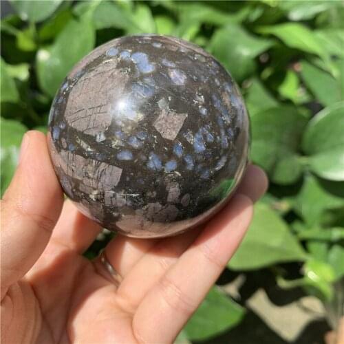 1000g Wholesale prices 60-70mm Natural blue dot stone ball reiki healing crystals sphere energy globe for home decoration