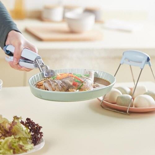 2Pcs Stainless Steel Anti-Scalding Clamps Gripper Non-Slip Tongs Bowl Dish Pan Clip For Cooking Kitchen Anti-Scalding Clamps