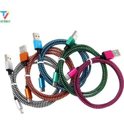300pcs/lot High-quality Type-c micro usb 5pin 8pin Serpentine Braided Data cable for iphone huawei xiaomi 1/2/3Mwholesale cheap