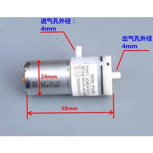 370 micro vacuum pump negative pressure air mute oxygen pump DC 3.7V 4.5V 5V