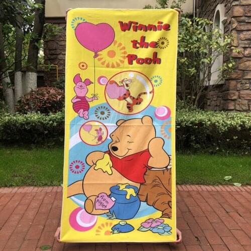 Disney Winnie the Pooh Bath Towel Baby Bath Blanket Adult Children Kids Beach Pool Bath Swimming Towel Super Soft Absorbent