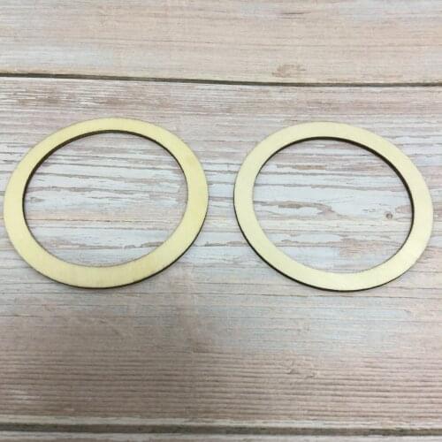 Free shipping 50 pcs wood ring shape ornament home decoration laser cut wood ring hanging decoration