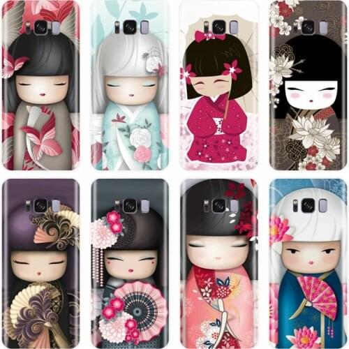 Kawaii Japanese Kokeshi Doll Cover Soft Silicone TPU Phone Case For Samsung Galaxy NOTE 8 9 S6EDGE S6 S7 S8 S9 S10 S10PLUS S10E