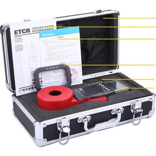 Digital Ground Resistance Tester Clamp Meter Loop Resistance Test Device with Engliah Manual