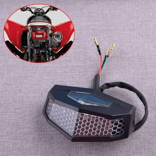 CITALL 1pc 12V Motorcycle LED Tail Rear Light Brake Stop License Plate Lamp Universal Accessories