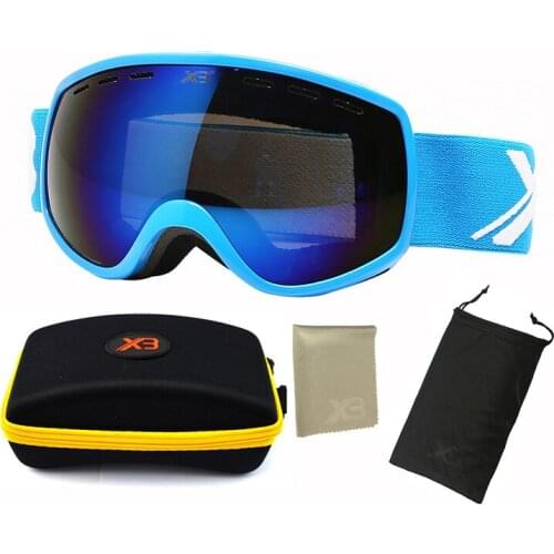 Childrens Ski Goggles Double-Layer Anti-Fog Large Spherical Men and Women Mountaineering Windproof Anti-Fog Ski Glasses