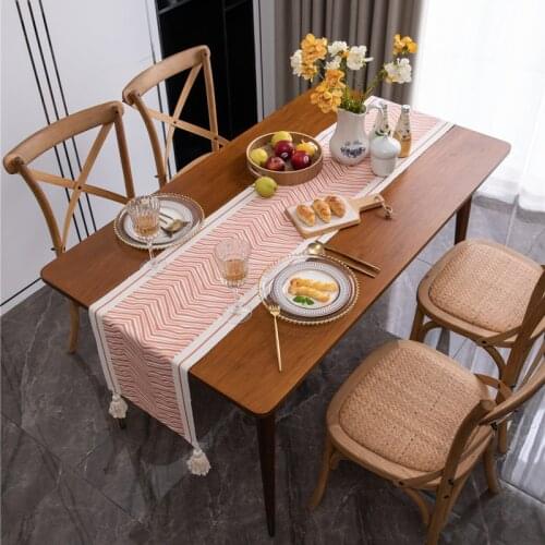 DUNXDECO Orange Wave Runner Party Long Table Cover Modern Simple Colorful Art Home Fabric Holiday Desk Decorating Bed Runner