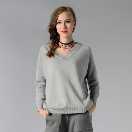 Jumper Lycra Formal Full Promotion Poncho 2018 Autumn Winter New Pattern Korean Pullover Knitting Long Sleeve V Sweater Woman