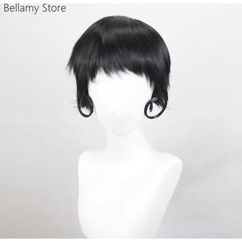 Governess Reborn Reborn UPTURNED BLACK custom-made wig Cosplay hairwear Wig+Wig Cap