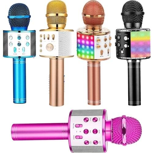Karaoke wireless Bluetooth portable powerful microphone with Universal professional speaker 858