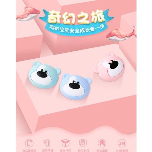 2PCS Cartoon Animal Shape Soft Silicone Childrens Anti-collision Corner Baby Safety Desk Corner Protective Cover