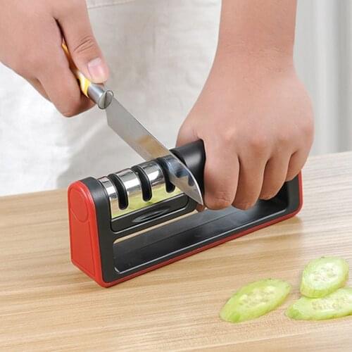 Kitchen Sharpener Quick Whetstone Tools Knife Double-Sided Multi-Function Sharpener Steel Ceramic Knife Fixed Angle Sharpener