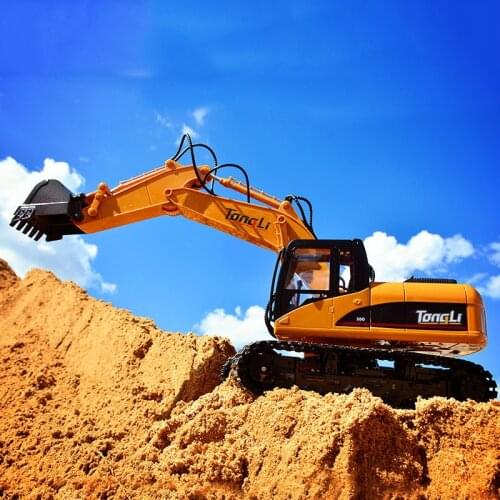 Remote Control Car Model Fall Resistant Wireless Charging Action Toy 15 Channel Excavator Digging Alloy