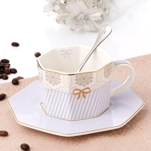 Cutlery Set Ceramic Cup And Saucer Kit Bone China Teapot Afternoon Tea Set Coffee Cup Dessert Dish Elegant Tableware Accessories