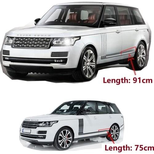 New!! ABS Gloss Black Car body Moldings Stripes Trim For Land Rover Range Rover Vogue 2014-2017 Car Styling Set of 6pcs