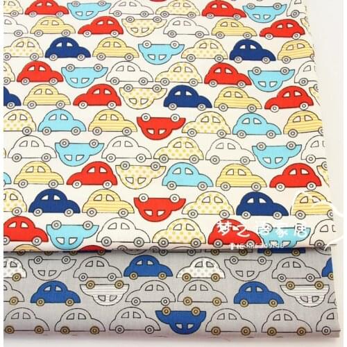 Boys Cotton Fabric Cars Printed Cotton Patchwork fabric for DIY bedding cloth quilting fabrics 50*150cm