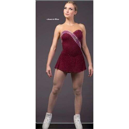 Adult Figure Ice Skating Dresses With Spandex Graceful New Brand Figure Skating Competition Dress DR4028