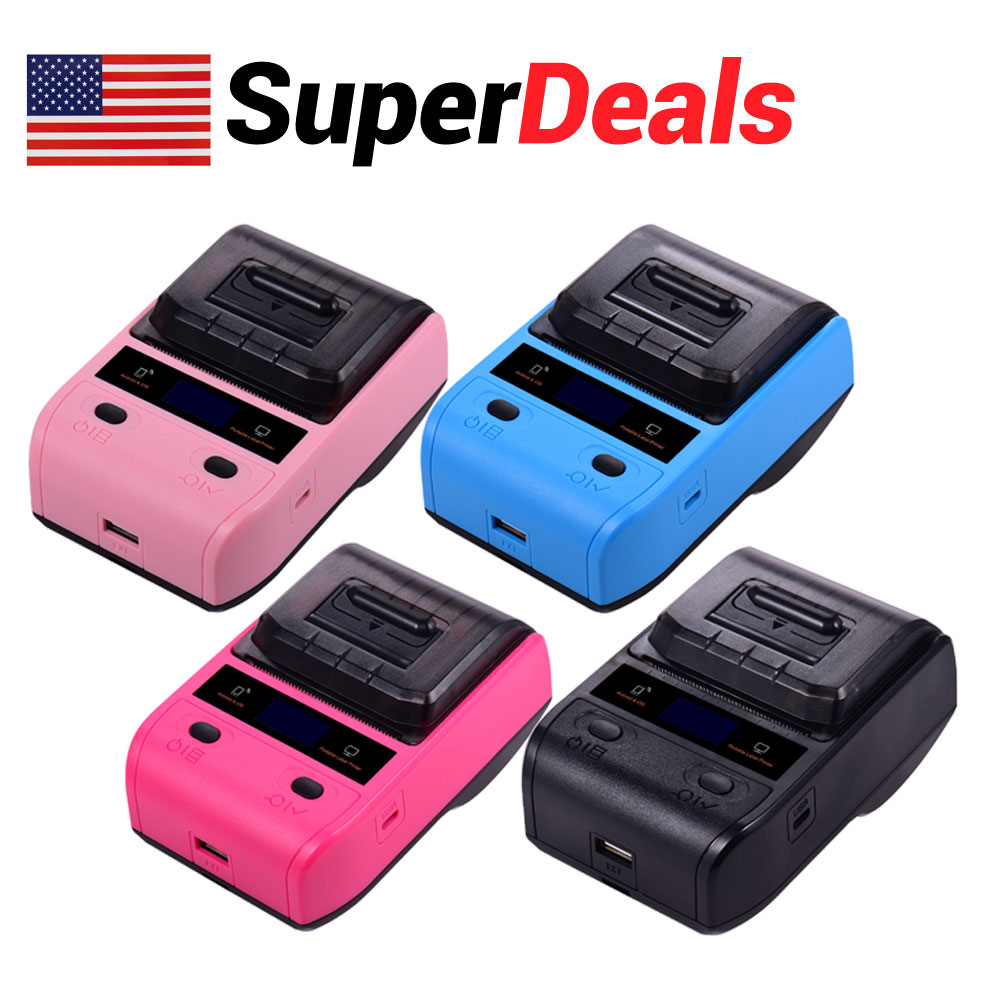 Aibecy DP23 58mm Portable Thermal Printer Wireless Shipping Express Printer Compatible with Windows Android IOS Windows