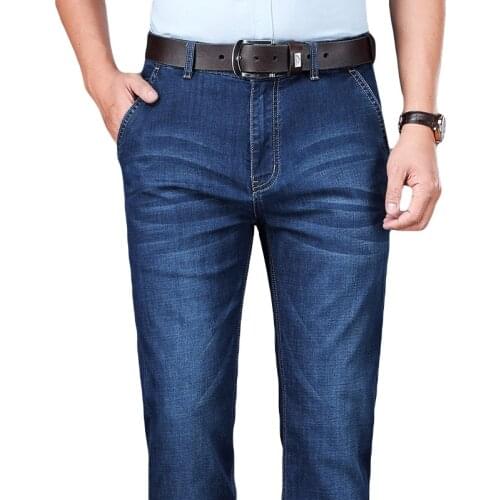 Straight Loose Mens Trousers and Elastic Middle-aged Mens Trousers for Business and Leisure In Spring and Summer 2021