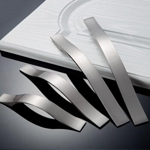 Cabinet Handles Drawer Knobs Aluminum Alloy Wardrobe Door Handles Brushed Pulls Simple Modern Style Furniture Handle