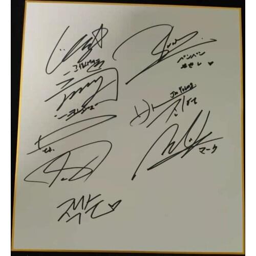 Hand signed GOT7 autographed shikishi card art board 27*24 cm K-POP 022021
