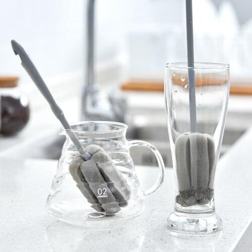 Long handle Cleaning Brush Home Wash Feeding bottle Red Wine glass Sponge Brush Kitchen Cleaning Tool