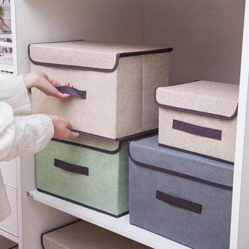 Non-Woven Fabric Foldable Storage Boxes Bins Home Storage Organizer lothes Socks Toy Snacks Sundries Folding Storages Box