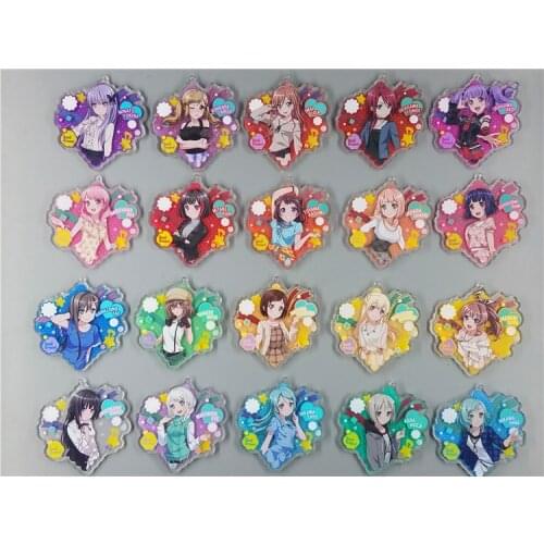 BanG Dream! Japanese anime figure acrylic mobile phone charms/keychain