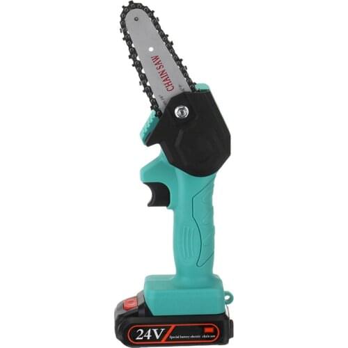 WARMMIKI 24V Portable Electric Pruning Saw Electric Saws Woodworking Electric Saw Garden Logging Mini Electric Chain Saw Lithium