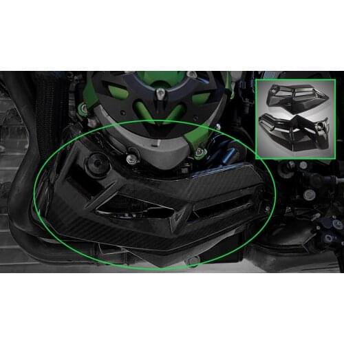 Carbon Fiber Engine Belly Pan Bottom Lower Panel Protection Cover Protector for 2017 2018 Kawasaki Z900 Z 900 Engine Ornamental