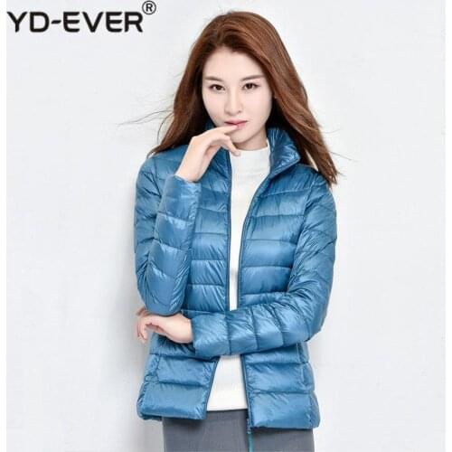 Women Winter Coat 2020 New Fashion 90% White Duck Down Jacket Ultralight Portable Slim Down Coat Female Winter Jackets 6XL 7XL