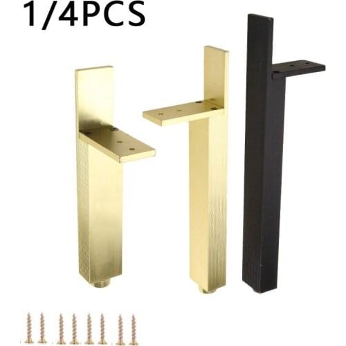 1/4PCS Metal Furniture Leg Replacement Support Aluminium Alloy For Coffe Tea Table Bed Sofa TV Stands Cabinet with Screws