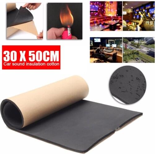 1 PC 50cmx30cm Adhesive Closed Cell Foam Sheets Soundproof Insulation Home Car Sound Acoustic Insulation Thermal