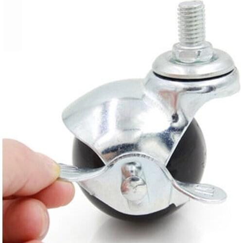 2 inch steel thickened earth wheel, side brakes with office chair wheels, spherical casters, casters casters, furniture casters