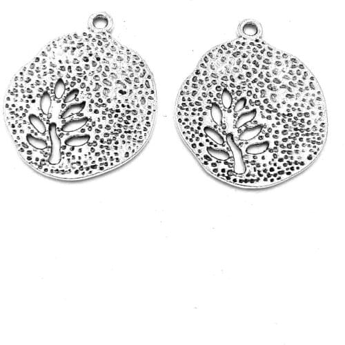 20pcs Peace tree charms pendant 28x23mm antique silver ornament accessories jewelry making DIY base material