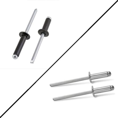 25-50PCS M2.4 M3 M3.2 M4 M5 Pop Rivets black or sliver Aluminium Mushroon Head Break Mandrel Blind Rivets Nail