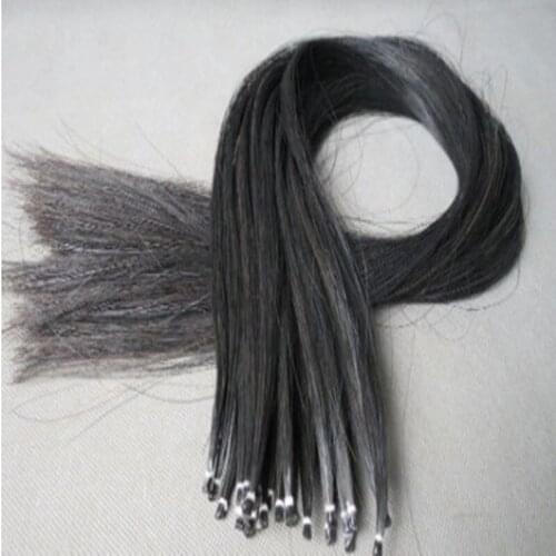 250g cello/double bass Mongolia natural black bow hair horse tail 75-80 cm