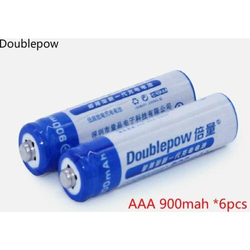 6 pcs. Doublrpow AAA 900 mah rechargeable battery remote control mouse mouse AAA battery
