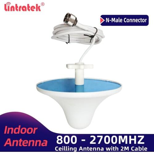 800~2700MHZ with 2 meters cable Indoor Ceiling Antenna Mushroom Antenna for GSM DCS CDMA PCS AWS WCDMA LTE signal repeater @7.5