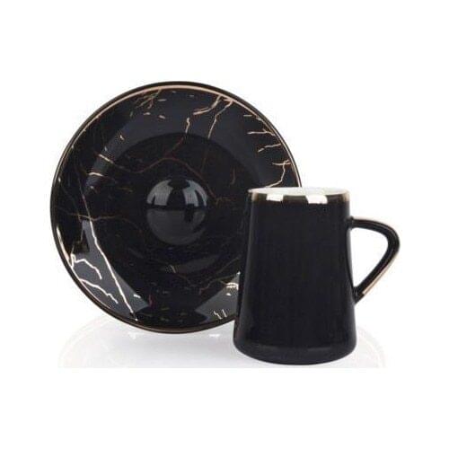 Acar Black Marble 6'lı Turkish coffee Cup