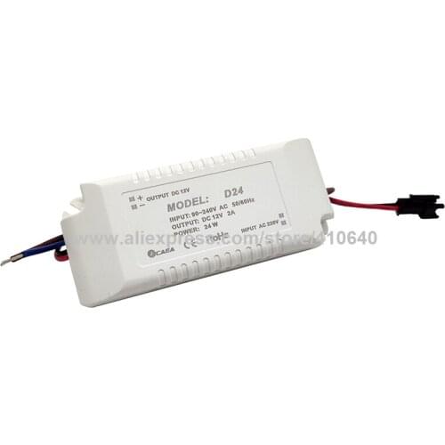 D24 Constant Voltage Power Adapter Power Supply 12V DC Output 24 Watt Special for Touch Switch or Dimmer System of LED Mirror